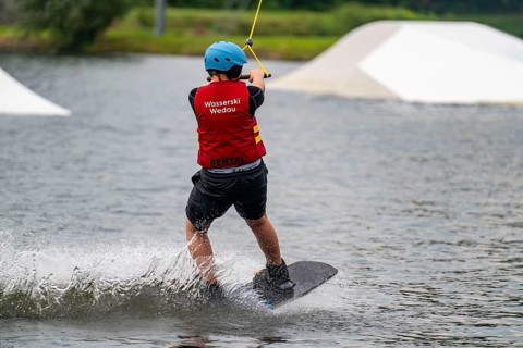 Sportpark Wedau, waterski Wedau, waterski and wakeboard facility in the sports park, Duisburg,