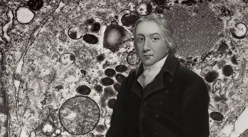 Edward Jenner, 1749-1823, English physician and scientist, digitally restored, with Orthopoxvirus