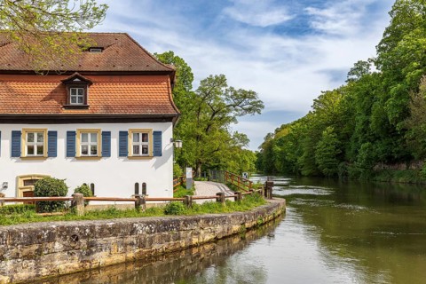 Walkmühle am Linken Regnitzarm, Bamberg, Bavaria, Germany