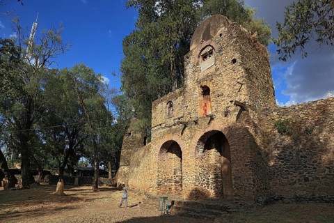 Amhara region, Gondar, Gonder, part of the old church, Debre Berhan Selassie, UNESCO, world,
