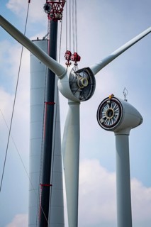Repowering of a wind farm near Issum, 9 older wind turbines from the manufacturer Enercon (model