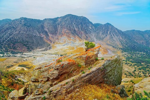 Nisyros volcano view, Nisyros Island, Dodecanese Islands, Greece