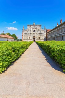 Abbey church, Certosa di Pavia monastery, Certosa di Pavia, Lombardy, Italy