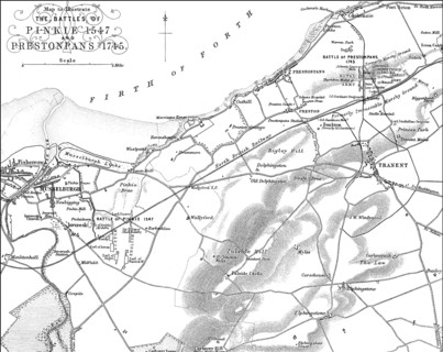 The Battle of Pinkie Cleugh, 1547 and the Battle of Prestonpans, 1745, East Lothian, Scotland,