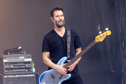 Adenau, Germany, 8.6.2024: Dogstar (bass, Keanu Reeves) play at Rock am Ring. The festival takes
