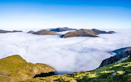 Snowdon Massif, Snowdon Range, Snowdonia, North Wales, UK