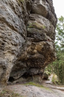 Gratz Caves, rocky landscape on Mount Töpfer in the Zittau Mountains, Saxony, Germany