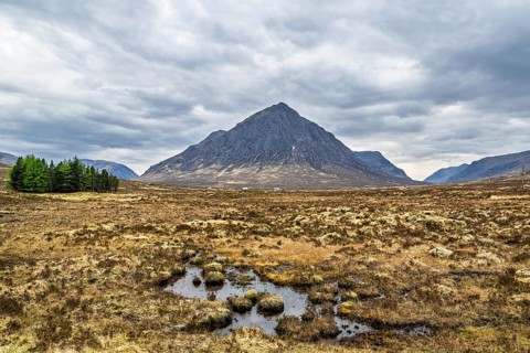 Buachaille Etive Mòr or The Buachaille, Glen Etive, Highlands, Scotland, United Kingdom