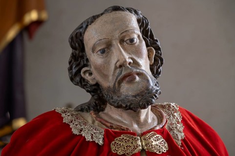 Palmesel, detail, in the parish church of St Peter and St Paul, Kirchstraße 25, Telfs, Tyrol,