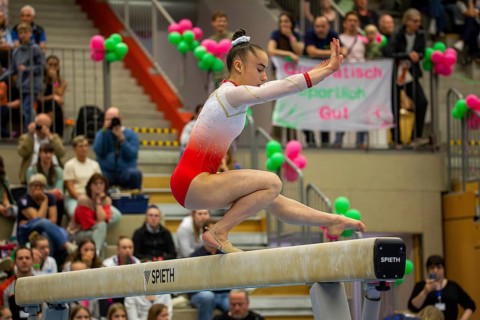 German Gymnastics League (Bundesliga) for woman, 1st competition day 2025 in Mannheim***Madita Mayr
