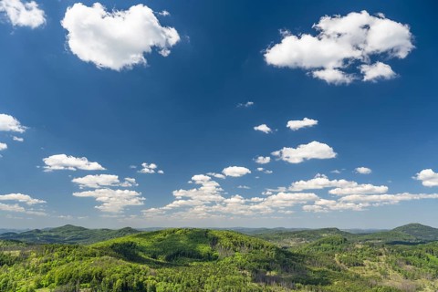 Cloudy sky over the Lusatian Mountains, Czech Republic, May 20224