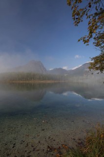 Autumn mood at lake Almsee, Grünau, Austria, Totes Gebirge