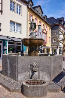 Zwentibold fountain in Bad Münstereifel, Eifel, Euskirchen district, North Rhine-Westphalia,