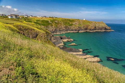 The coast at Housel Bay, Cornwall, England, Great Britain