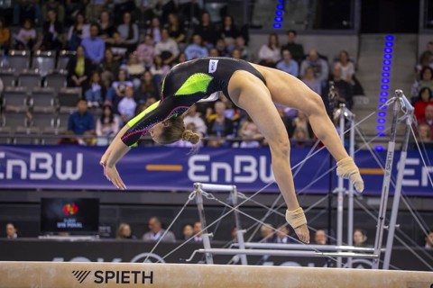 EnBW DTB-Pokal Stuttgart 2025, Mixed Cup***Karina Schönmaier Germany on the balance beam