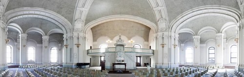 French Cathedral Interior Panorama Berlin Germany