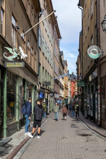 Old Town Lane in Old Town Gamla Stan, Stockholm, Sweden