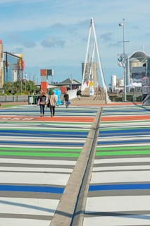 Pedestrian bridge, Auckland, North Island, New Zealand