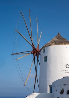Windmill, Ia, Oia, Santorini, Thira, Greece