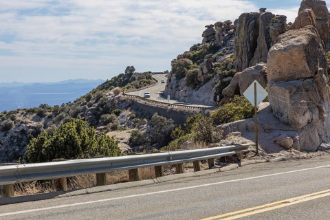 Mt. Lemmon Highway winds up the Santa Catalina Mountains from Tuscon to Mt. Lemmon Arizona