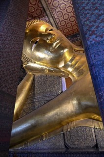 Reclining Buddha in Wat Pho, Temple of the Reclining Buddha, Bangkok, Thailand