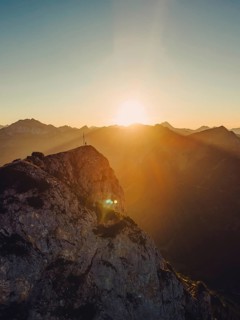 Sunset, Gaichtspitze in the Tannheimer Tal in Tyrol, Austria