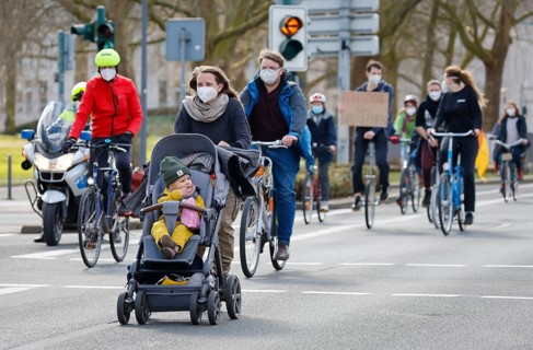 Essen, North Rhine-Westphalia, Germany - Fridays for Future, climate activists demonstrate in times