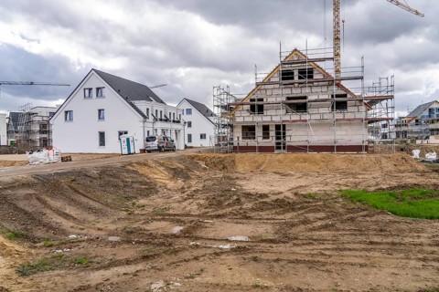 New development district, around 140 detached and semi-detached villas being built in the south of
