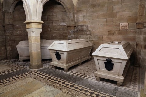Koháry crypt under the church of St. Augustin in Coburg, burial place of the Catholic line of the
