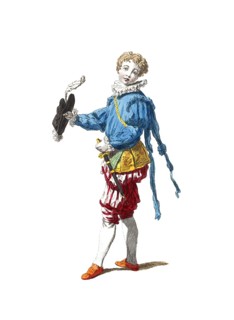 Historical clothing, fashion in the course of time, clothing style of an English person in the