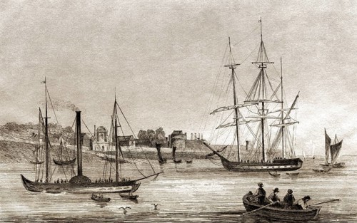 Tilbury Fort, Tilbury, Essex, England, Segelboote, 19. Jahrhundert