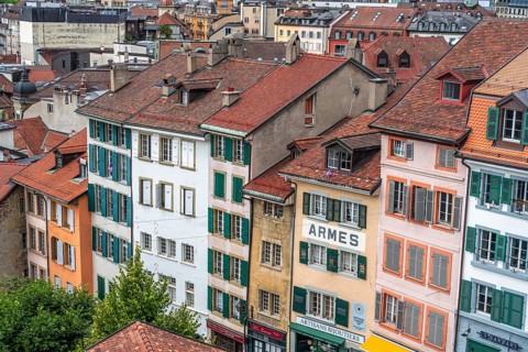 Houses, City of Lausanne, Canton of Vaud, Switzerland