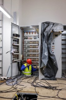 28.10.2020, Oberhausen, Ruhr area, North Rhine-Westphalia, Germany - Switchgear, electrical