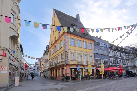 Historic Becksches Haus, main street, Offenburg, Ortenau, Northern Black Forest, Black Forest,