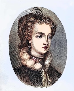 Mary Stuart, daughter of James V, King of Scotland, Historical, digitally restored reproduction