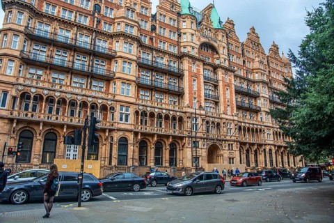 The facade on Hotel Principal on Russell Square, Bloomsbury, Camden, West End, London, England, UK,