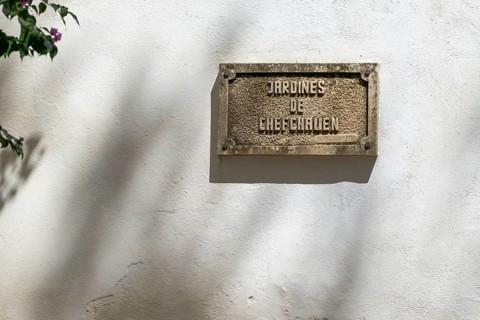 Information board, Jardines de Chefchauen, Ronda, Malaga, Spain