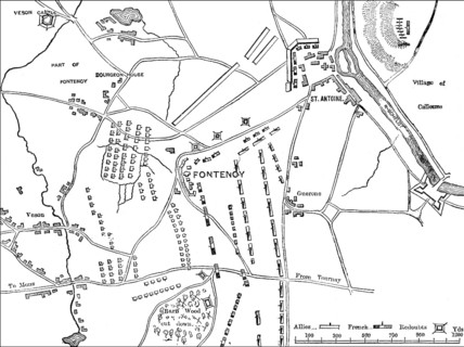 Battle of Fontenoy, War of the Austrian Succession, on 11 May 1745, Tournai, Belgium
