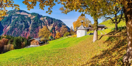 Gerstruben, a former mountain farming village in the Dietersbachtal valley near Oberstdorf, Allgäu
