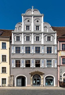 Gabled house with Renaissance facade, Lower Market Square, Untermarkt, Görlitz, Goerlitz, Germany