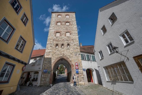 Amerbacher Tor, built around 1350, Wallfahrtstraße 22, Wemding, Swabia Bavaria, Germany