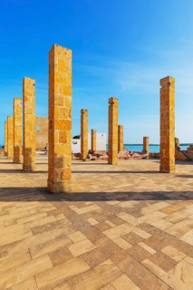 Remains of the Tuna fishery plant, Vendicari, Noto Valley, Sicily, Italy