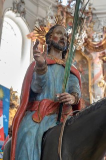 Palmesel, detail, in the Basilica of St Alexander and St Theodor, Sebastian-Kneipp-Straße 1,