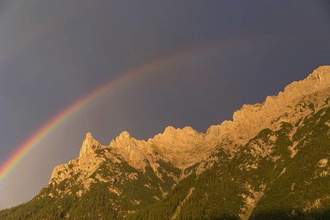 Rainbow over the Karwendel mountains