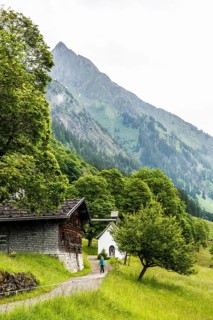 Mountain farming village, Gerstruben, Dietersbachtal, near Oberstdorf, Allgäu Alps, Allgäu,