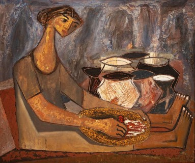 Painting by Antonio Padrón, Casa Antonio Padrón Museum, Gáldar, Las Palmas Province, Gran Canaria,