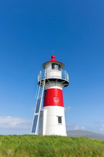 Skansin lighthouse on the historic fortress in Tórshavn, capital of the Faroe Islands, Faroes,