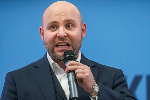 Campaign rally for the state elections of the AfD party. Markus Frohnmaier is the top candidate