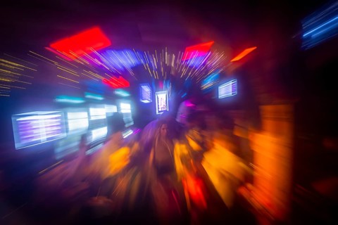 Party in a club in Dresden, Dresden, Saxony, Germany