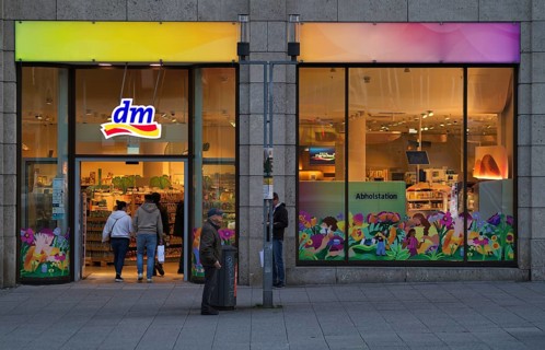 DM Markt, Drugstore, Logo, Stuttgart, Baden-Württemberg, Germany